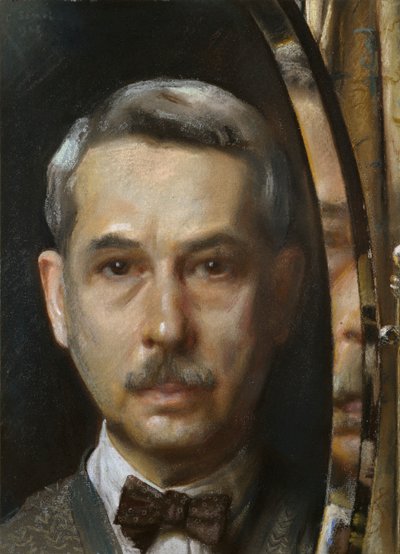 Selbstporträt in einem Spiegel, 1928 von Konstantin Somov