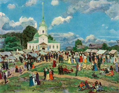 Ein Dorffest von Konstantin Yuon