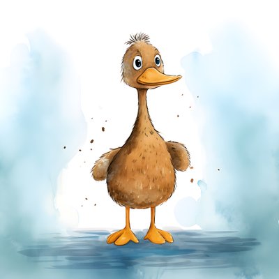Ente auf dem Feld von Kurt Heppke