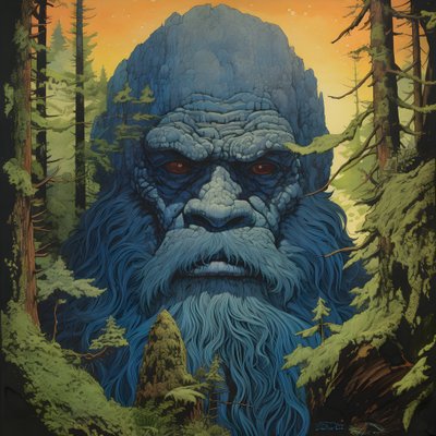 Gesicht in den Bäumen von Kurt Heppke