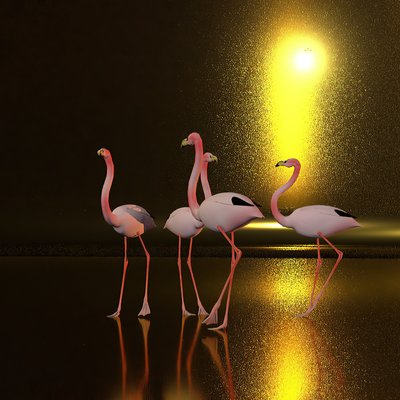 Herumstehen auf der Ebene in der Nacht von Kurt Heppke