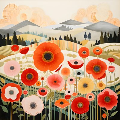 Mohnblumen in der Toskana 1 von Kurt Heppke