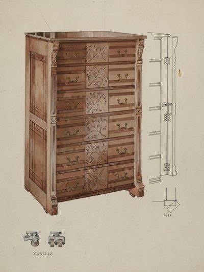 Highboy, ca. 1936 von Kurt Melzer