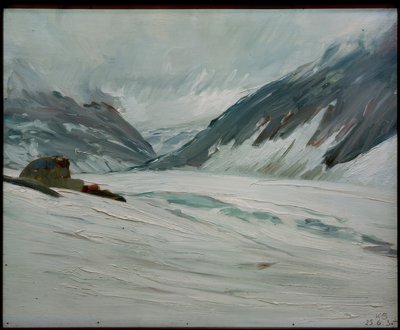 Djupvand med sne von Kurt Schwitters
