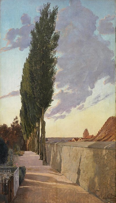 Landschaft mit Pappeln. Septemberabend von Laurits Andersen Ring