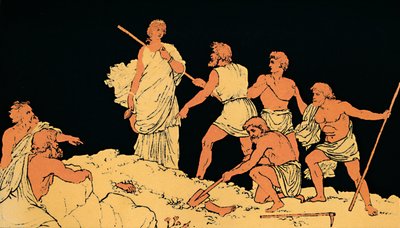 Antigone und der Körper von Polynices, 1880 von Lachmann