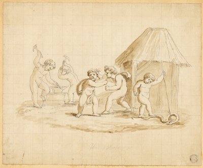 Putti, die mythologische Szenen darstellen von Lady Diana Beauclerk
