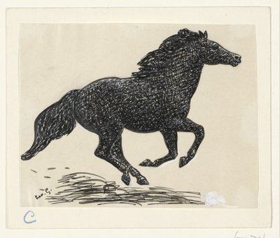Galoppierendes Pferd von Leo Gestel (signed by artist)