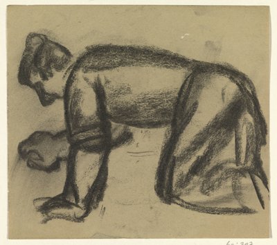 Mann auf Händen und Knien von Leo Gestel