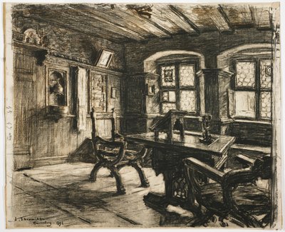 Dürers Zimmer in Nürnberg von Leon Augustin Lhermitte