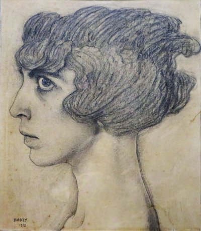 Porträt der Marchesa Luisa Casati, 1912 von Leon Bakst