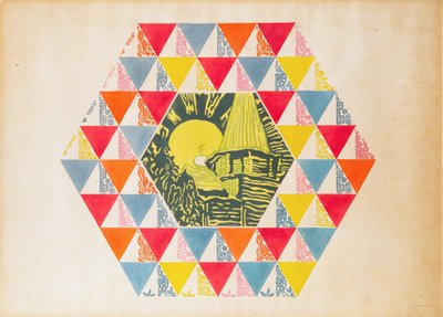 Textildesign, ca. 1923-1924 von Leon Bakst