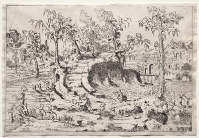 Landschaft mit Putti, ca. 1550 von Leon Davent