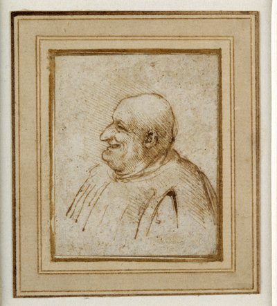 Eine Karikatur von Leonardo da Vinci