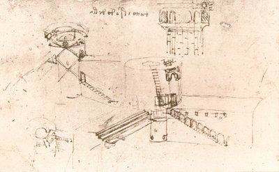 Architektur für Burgen, ca. 1472-1519, 1883 von Leonardo da Vinci