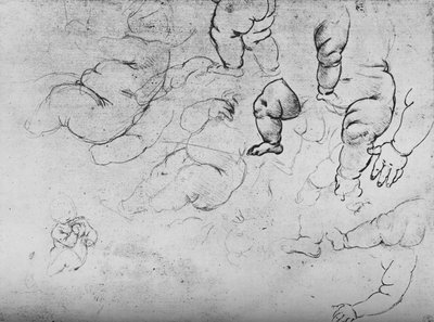 Studien eines Kindes, ca. 1490, 1945 von Leonardo da Vinci