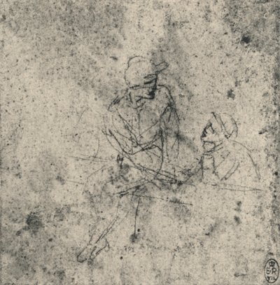 Zwei Figuren im Gespräch, ca. 1480 von Leonardo da Vinci