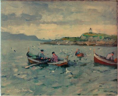 Fischer auf den Lofoten von Leonhard Sandrock