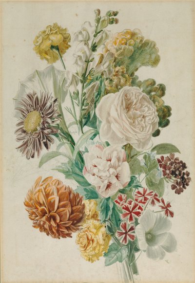 Blumenstrauß mit Rose und Dahlie von Leopold von Stoll