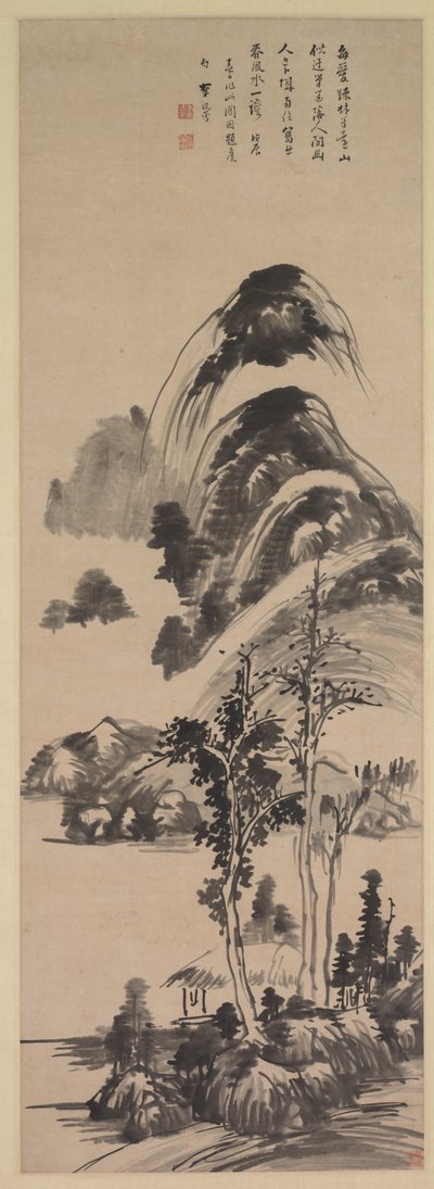Dünner Wald und ferne Berge von Li Liufang
