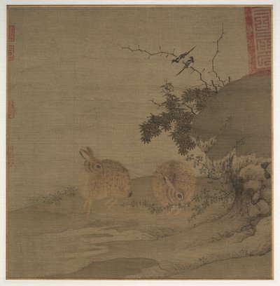 Elstern und Wildkaninchen von Li Yong