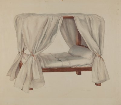 Puppenbett, ca. 1937 von Lillian Causey
