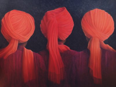 Turban Triptychon, 2005 von Lincoln Seligman