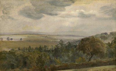 Weite Landschaft mit Wolken, um 1850 von Lionel Constable