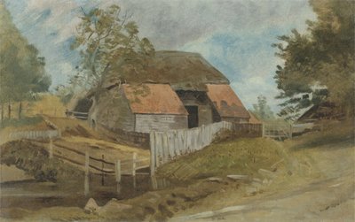 Alte Scheune, um 1855 von Lionel Constable