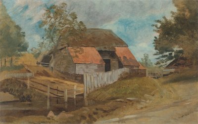Alte Scheune, um 1855 von Lionel Constable