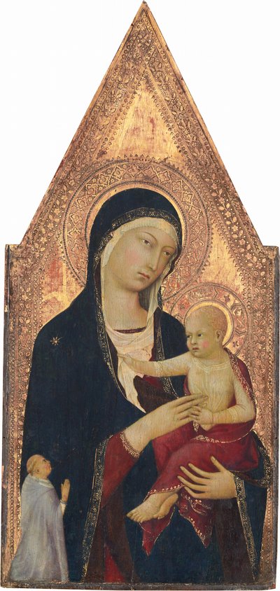Madonna mit Kind und Stifter von Lippo Memmi