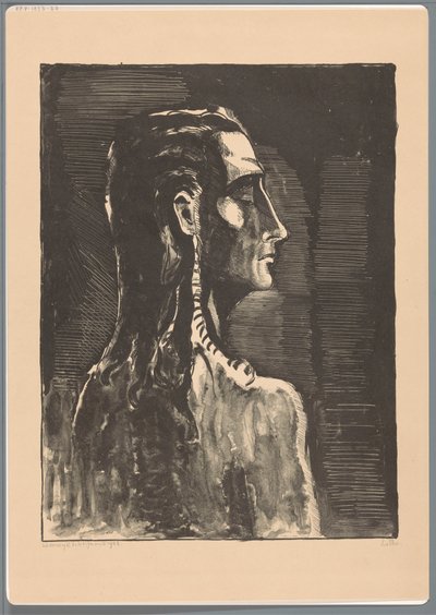 Figur mit geschlossenen Augen von Lodewijk Schelfhout (signed by artist)