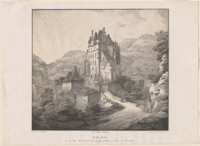 Burg Eltz von Lorenz Ekemann Allesson, after Domenico Quaglio