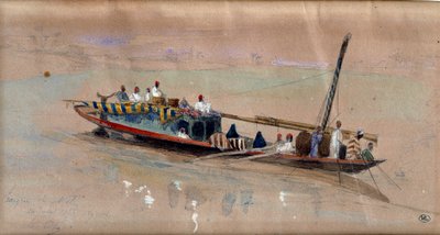 Boot auf dem Nil von Louis Amable Crapelet