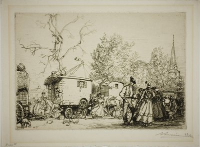 Auf der Messe von Saint-Jean-de-Monts von Louis Auguste Lepère