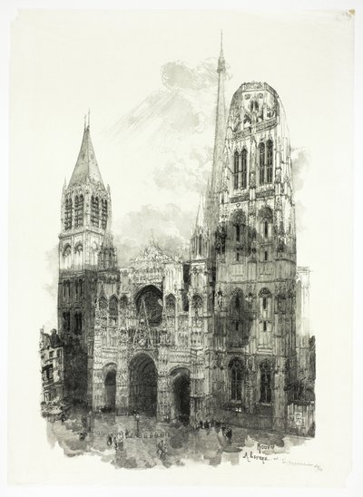 Kathedrale von Rouen von Louis Auguste Lepère