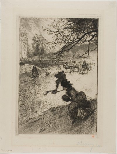 Regenschauer von Louis Auguste Lepère