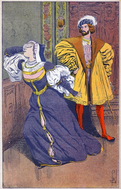 Franz I. und Margarete von Angoulême von Louis Charles Bombled
