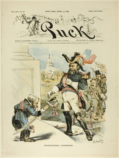 Bedingungslose Kapitulation, aus Puck von Louis Dalrymple