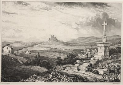 Schloss Larderole, Auvergne von Louis Eugene Gabriel Isabey