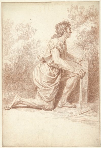 Kniender Mann, nach rechts von Louis Fabritius Dubourg