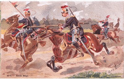 Lanciers, Postkarte, 1920er Jahre von Louis Geens