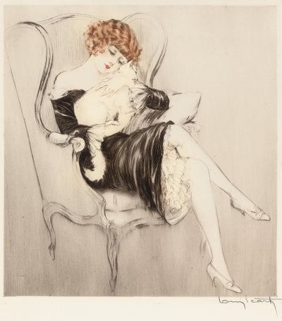 Die schlafende Katze von Louis Icart