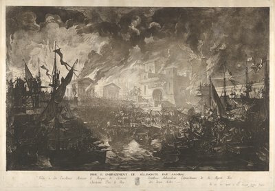 Die Eroberung von Selinus durch Hannibal von Louis Jean Desprez