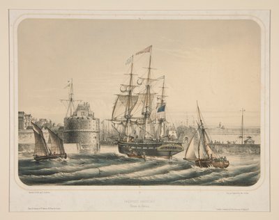 Amerikanischer Dampfer (Eintritt in Le Havre) von Louis Le Breton