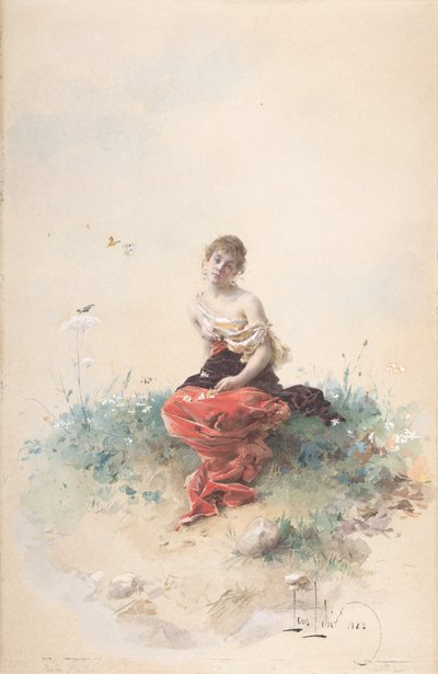 Weibliche Figur, 19. Jahrhundert von Louis Leloir