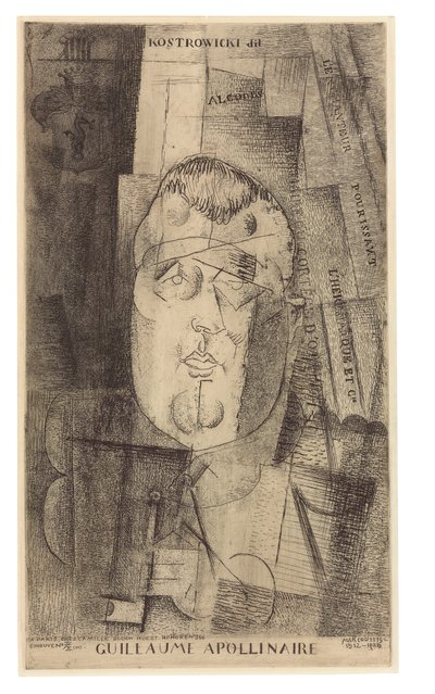 Porträt von Guillaume Apollinaire, 1912-20 von Louis Marcoussis