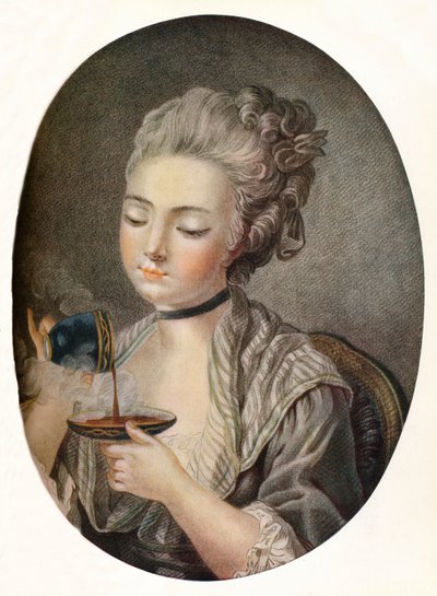 Mädchen trinkt Kaffee, ca. 1774 von Louis Marin Bonnet