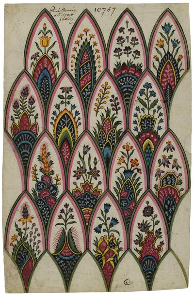 Projekt für Indienne-Motive, 1793 von Louis Philippe Lemeunnié