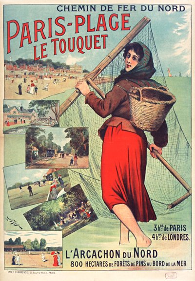 Le Touquet-Paris-Plage, ca. 1900-1910 von Louis Tauzin